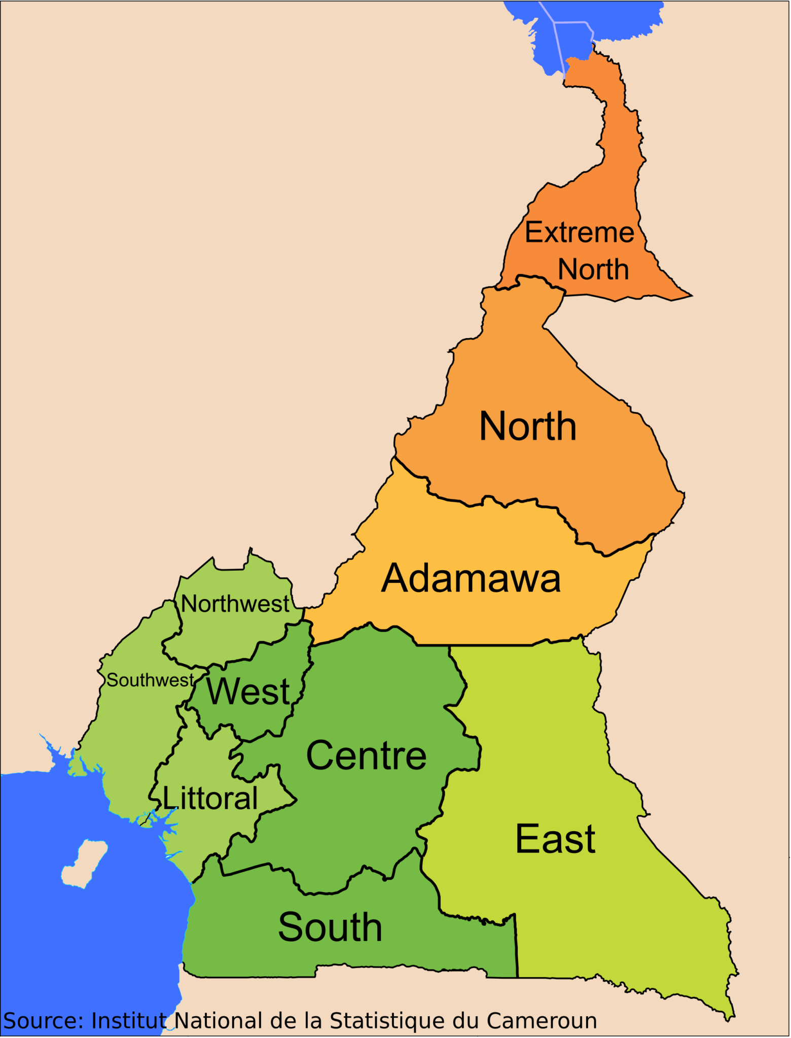 Higher Rate Of Genetic Recombination And Antifungal Resistance Found   CameroonRegionsMap 1560x2048 